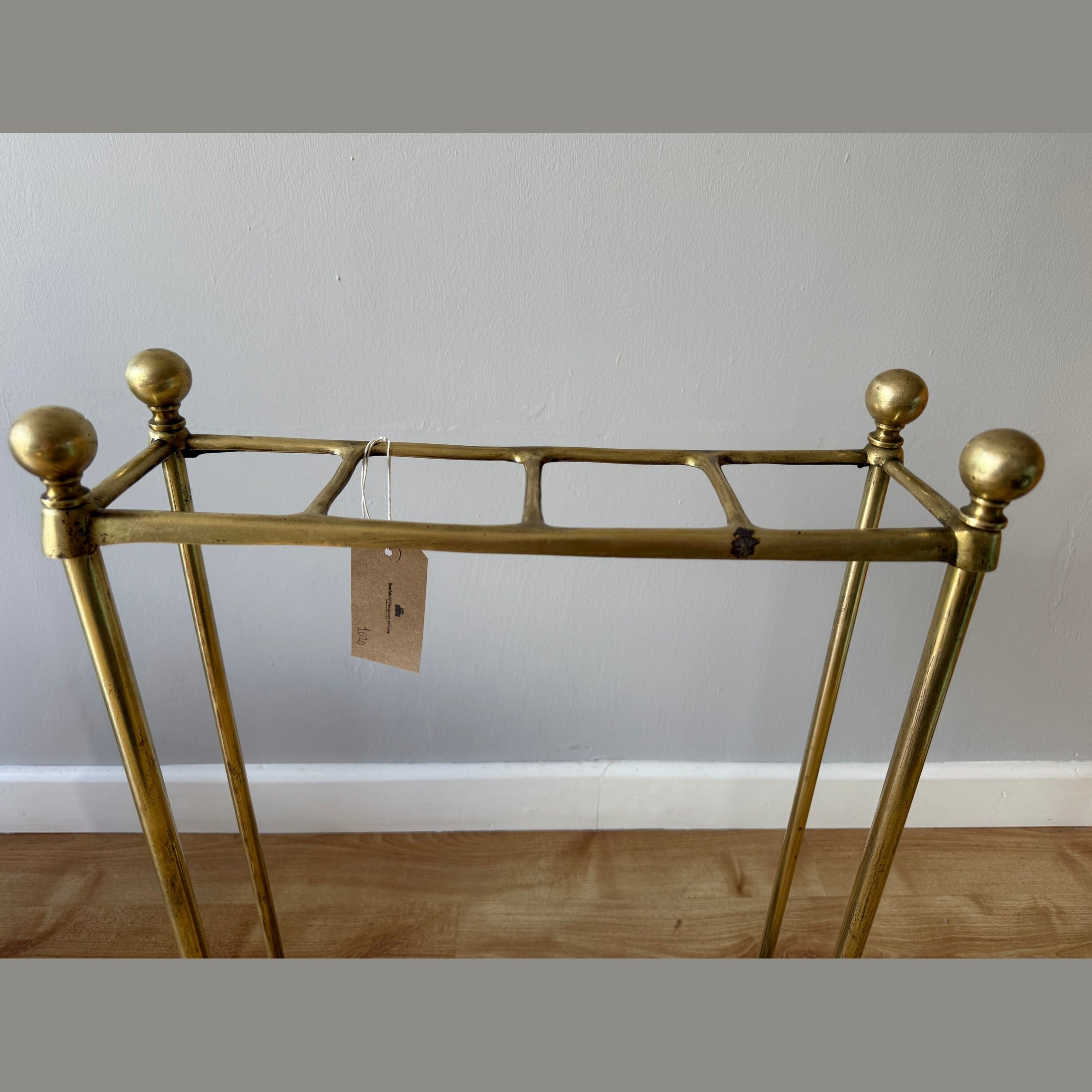 Brass and cast iron stick/umbrella stand