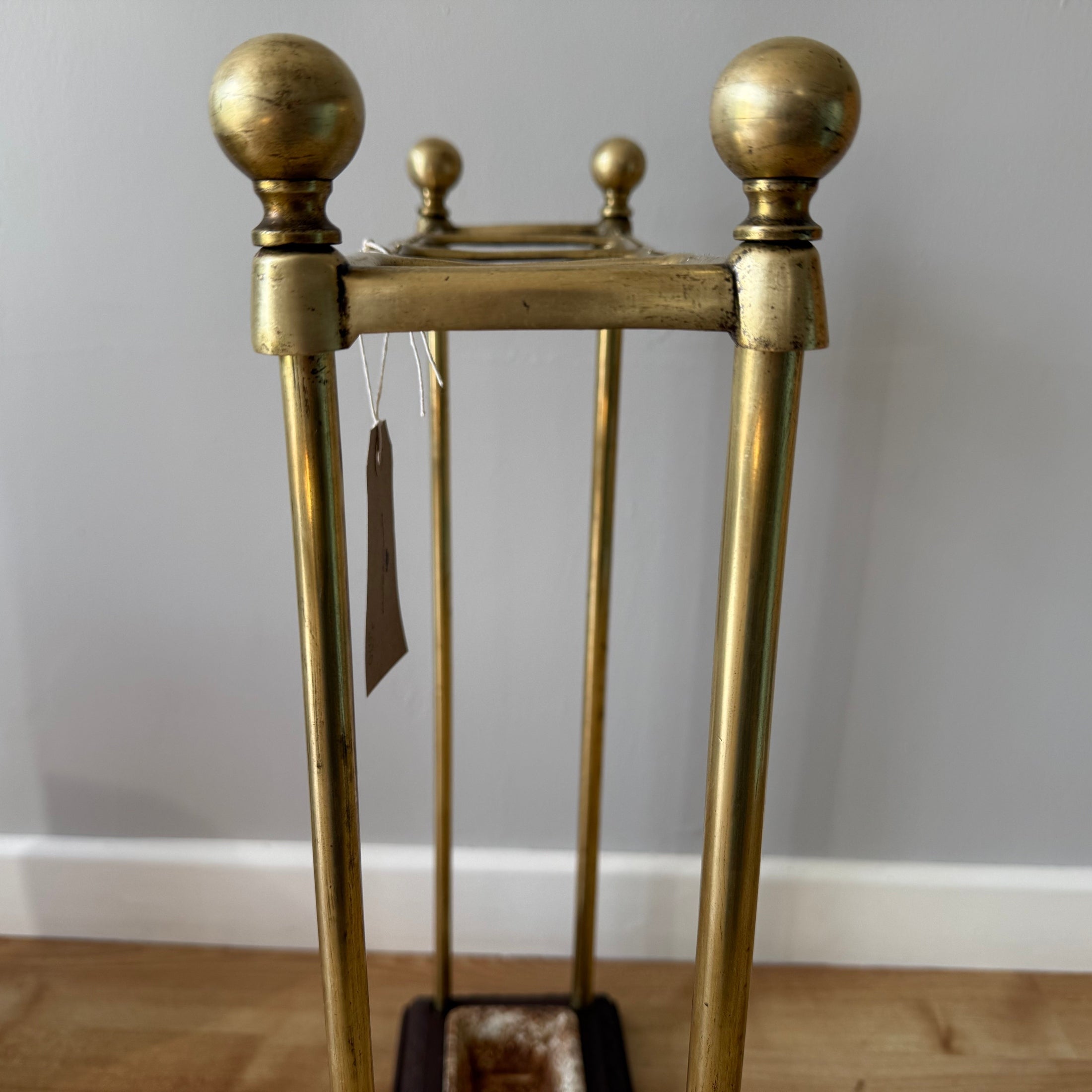 Brass and cast iron stick/umbrella stand