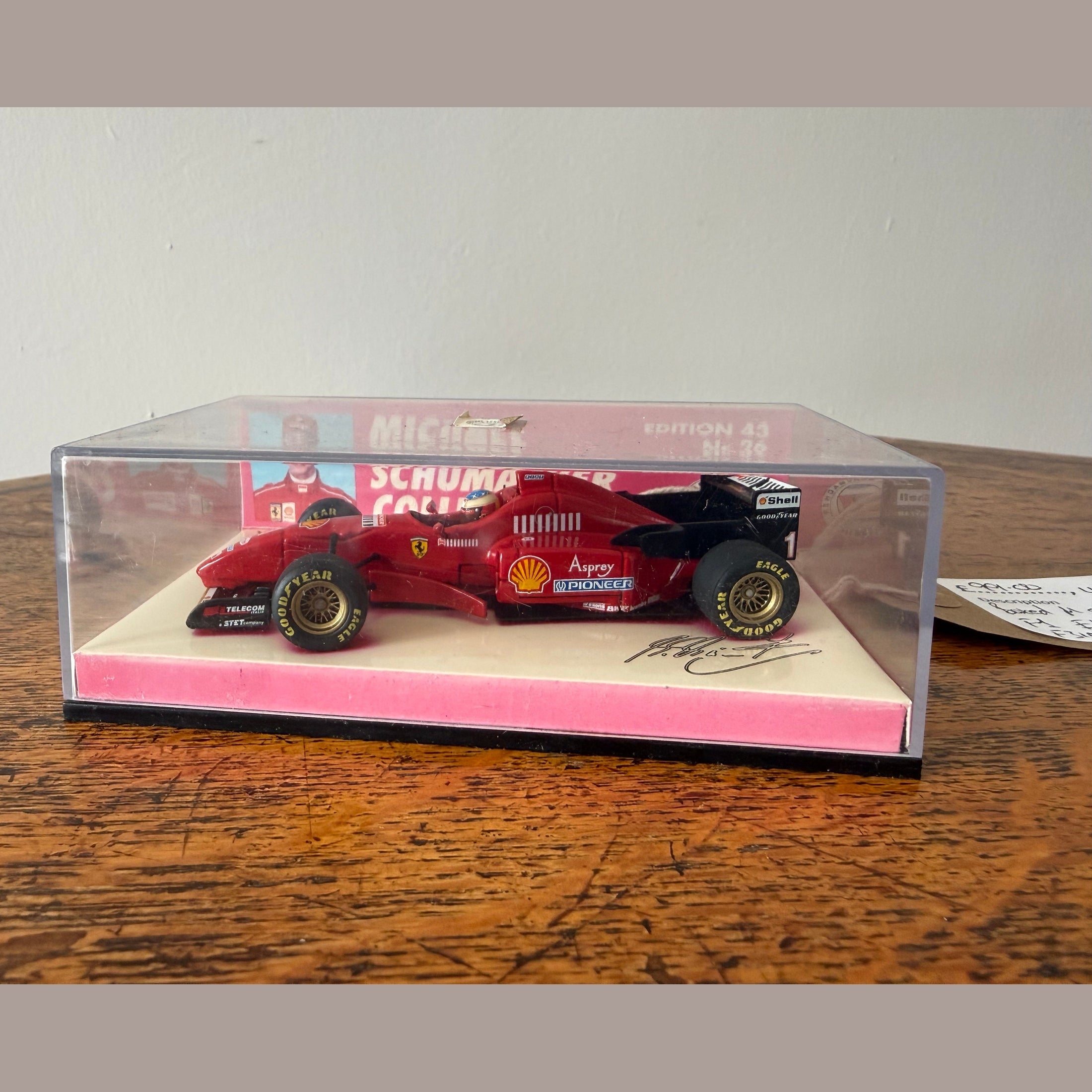 Vintage model Ferrari F1 car, Michael Schumacher collection