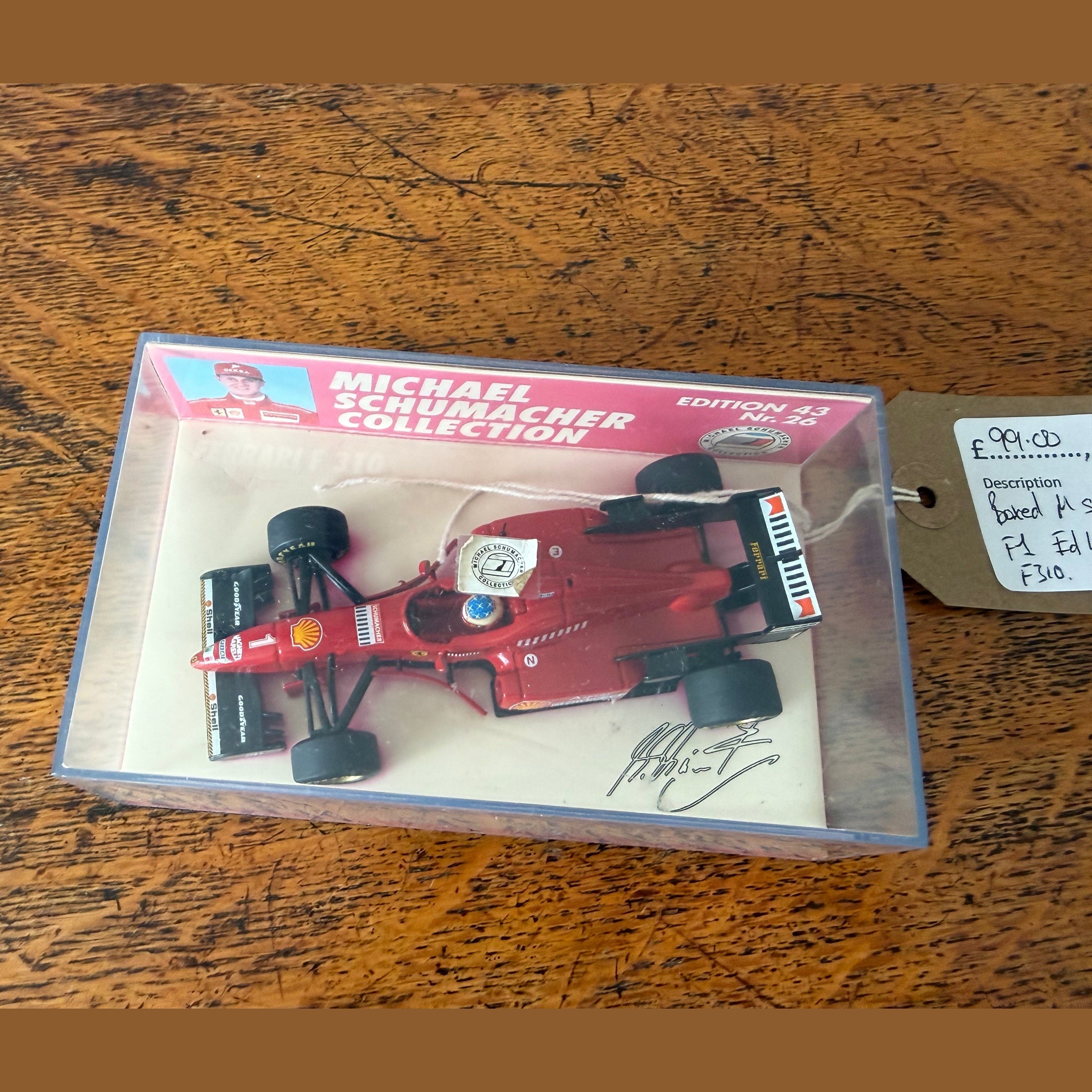 Vintage model Ferrari F1 car, Michael Schumacher collection