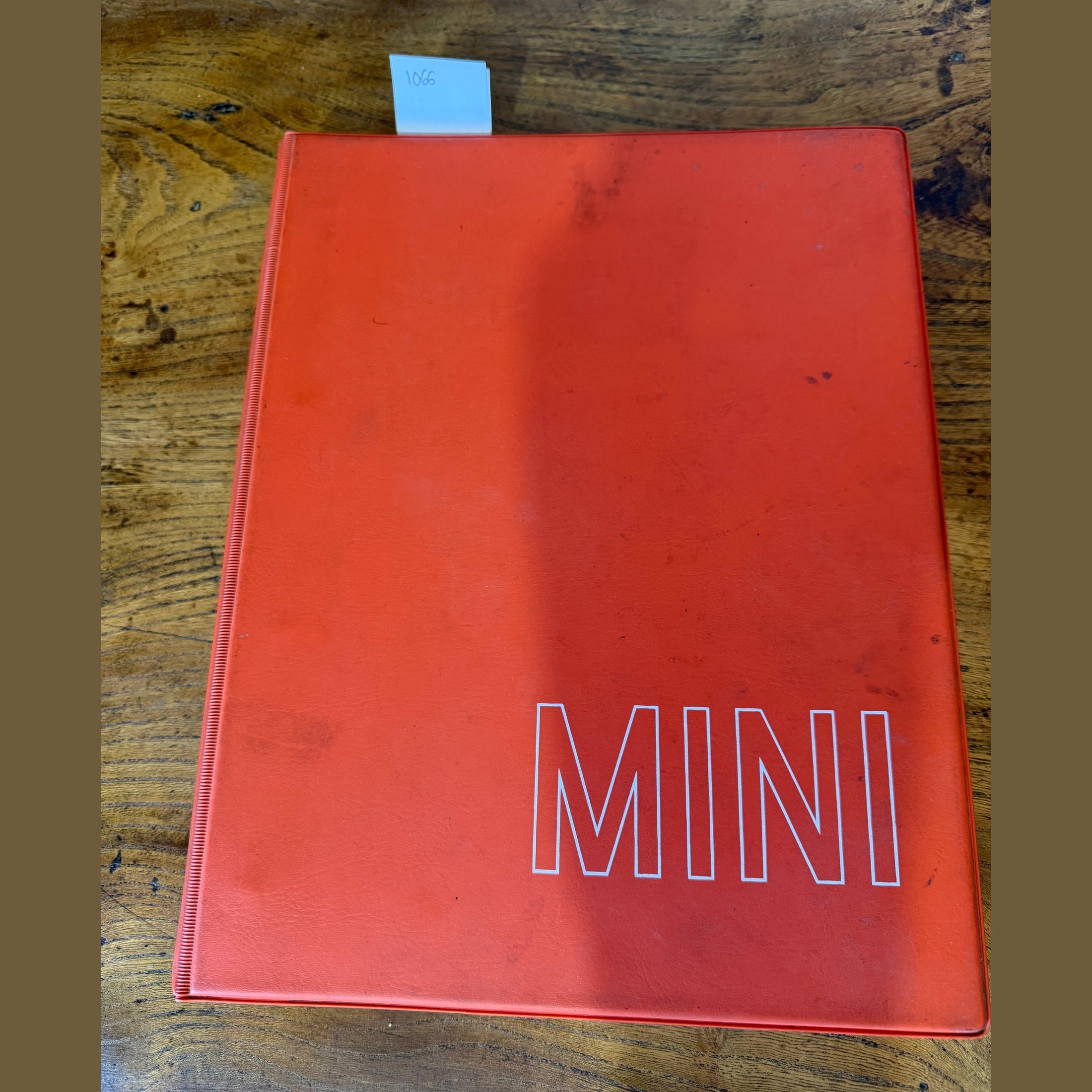 Vintage automobilia Austin Mini workshop manual.