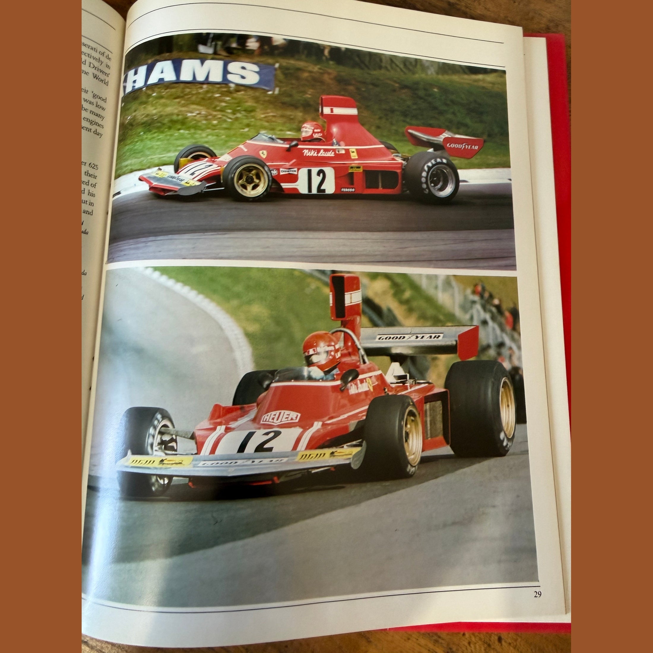 Vintage Ferrari book with Niki Lauda foreword