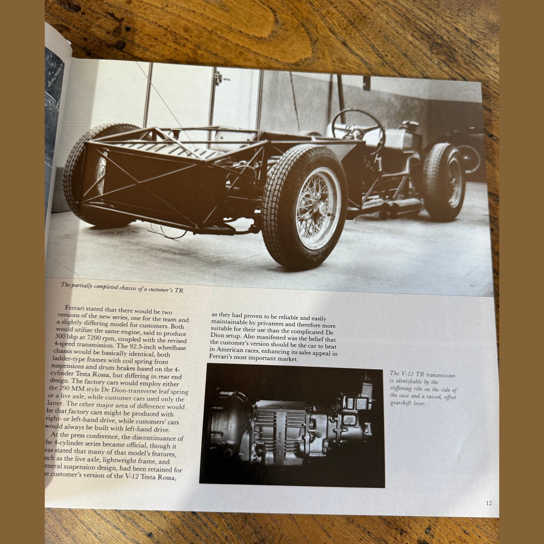 Vintage Ferrari book, V-12, Ferrari Testarossa