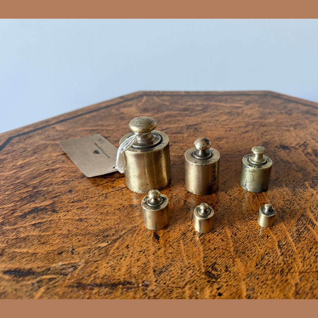 Vintage Apothecary/paper weights in Brass