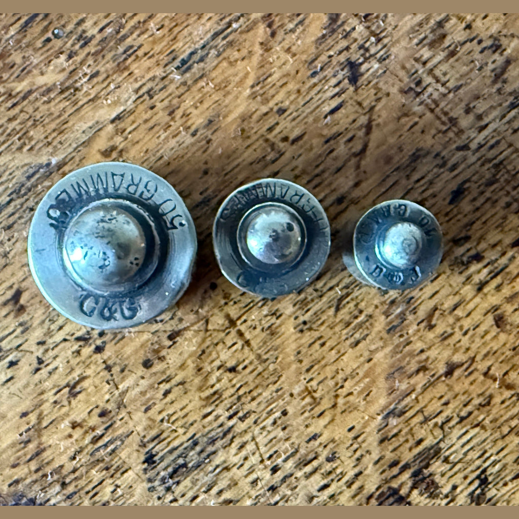 Vintage Apothecary/paper weights in Brass