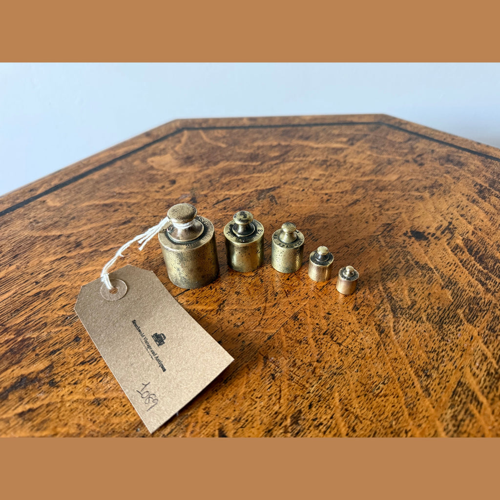 Vintage Apothecary/paper weights in Brass