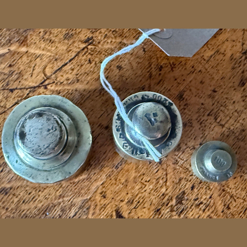 Vintage Apothecary/paper weights in Brass