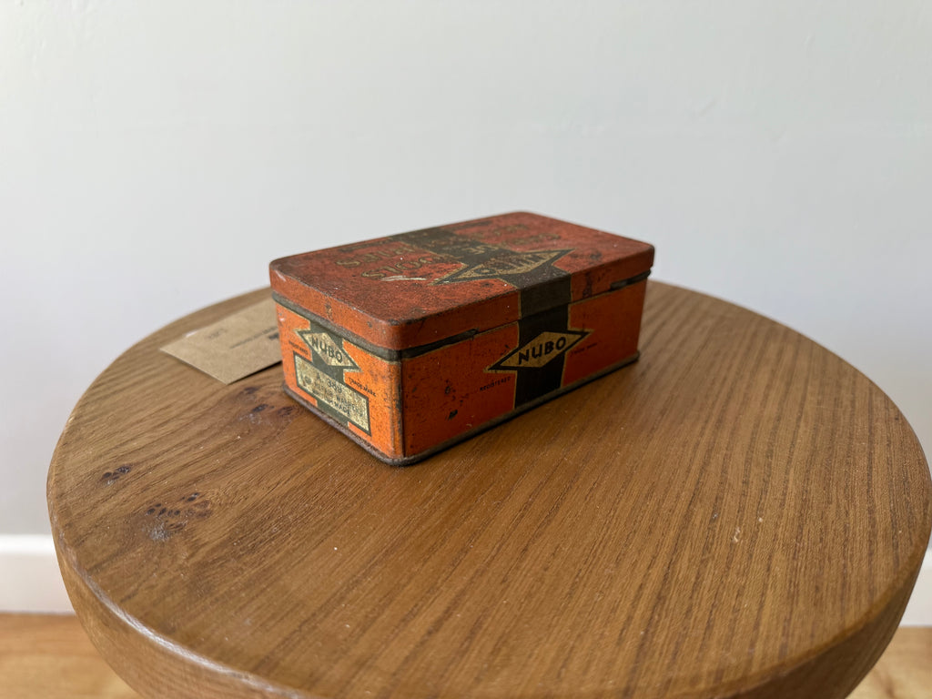 Vintage Nubo display tin.