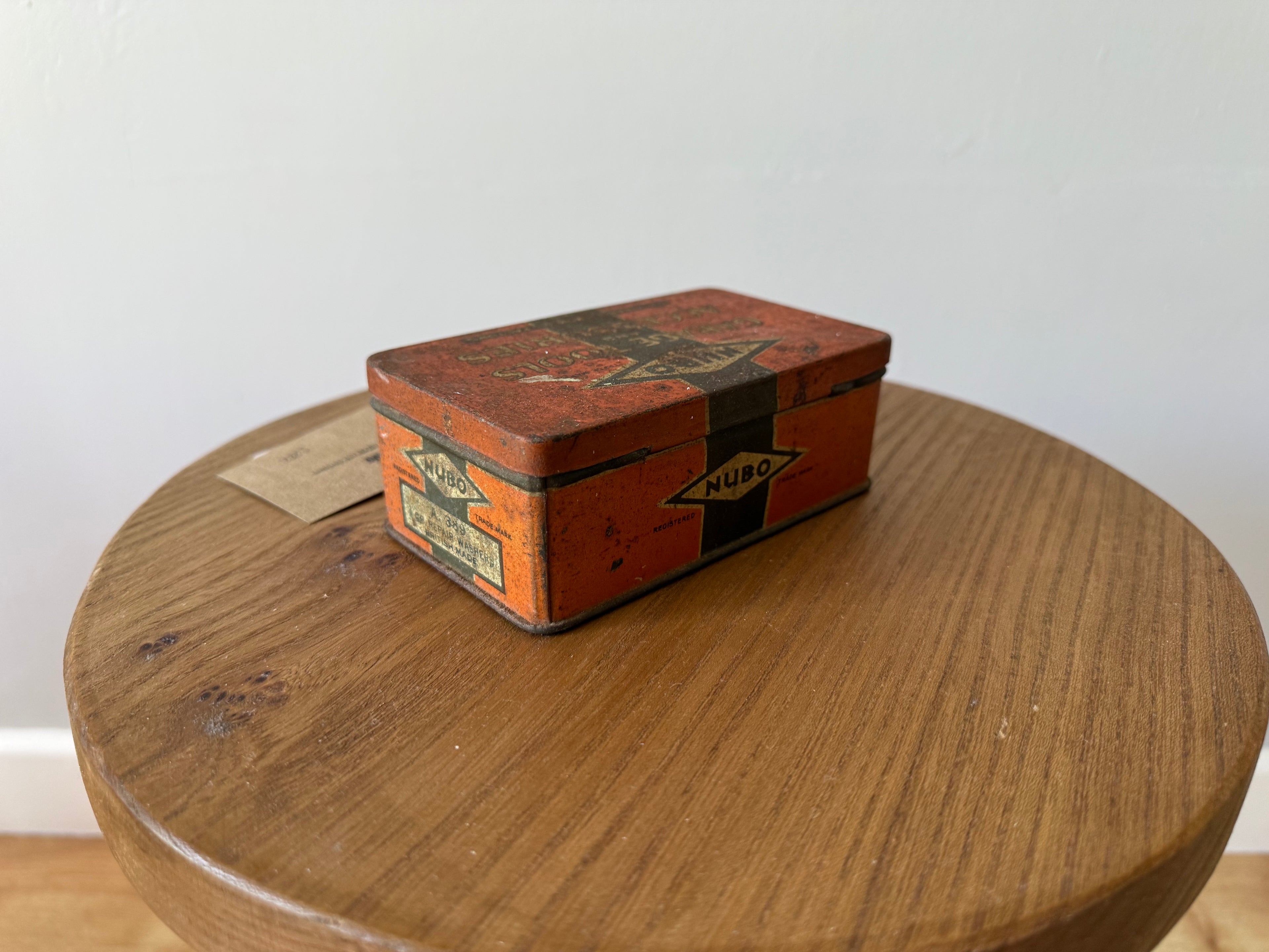 Vintage Nubo display tin.