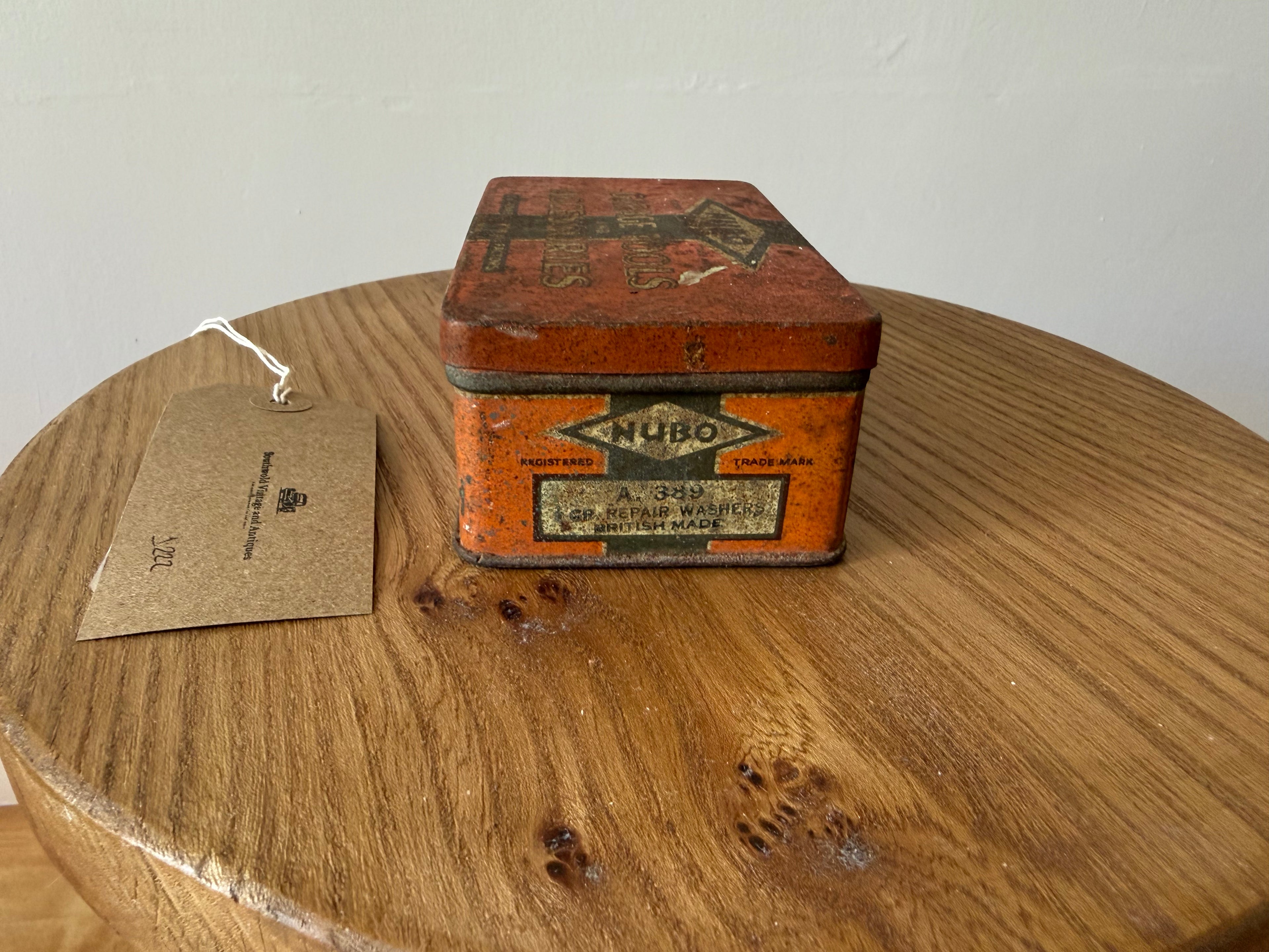 Vintage Nubo display tin.