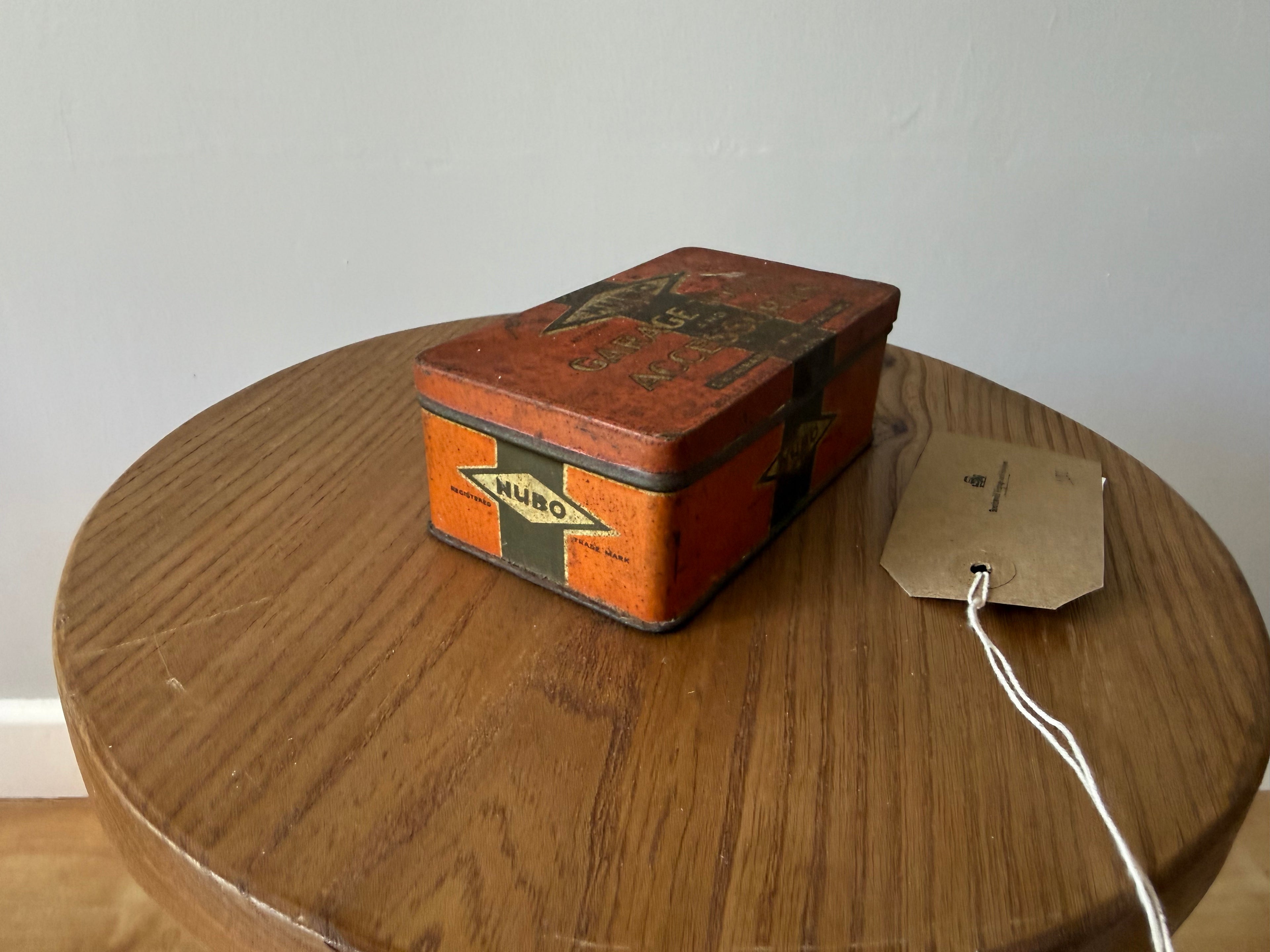 Vintage Nubo display tin.