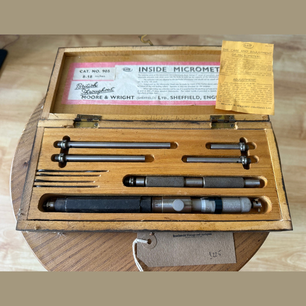 Vintage Moore and Wright Internal micrometer.