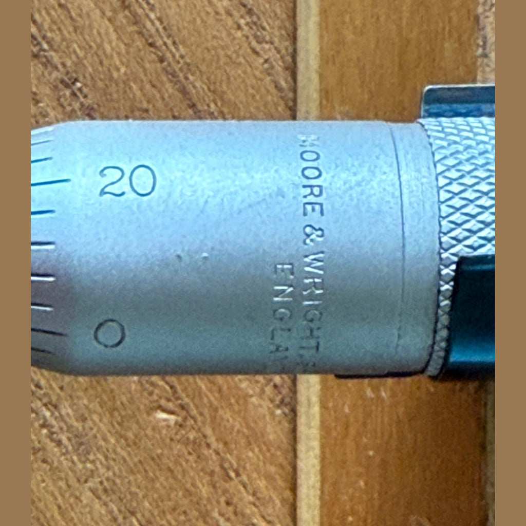 Vintage Moore and Wright depth micrometer.