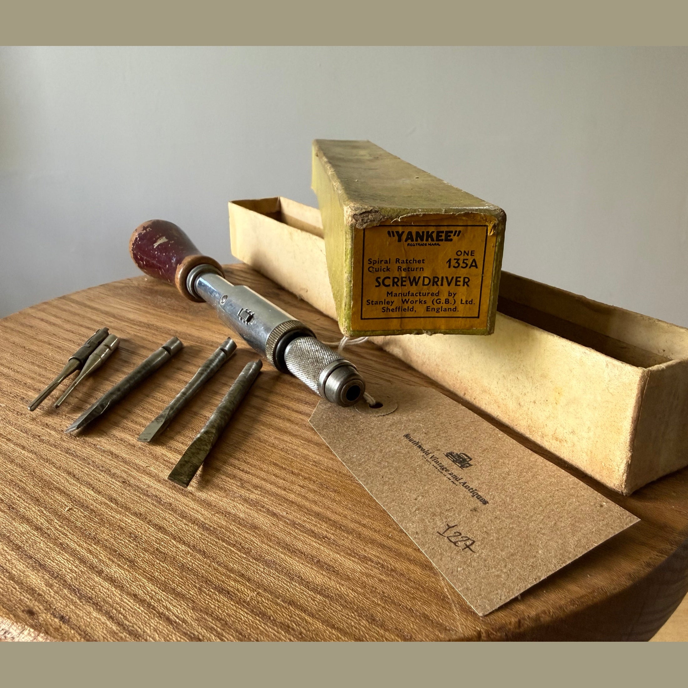 Vintage Stanley Yankee pump action screwdriver.