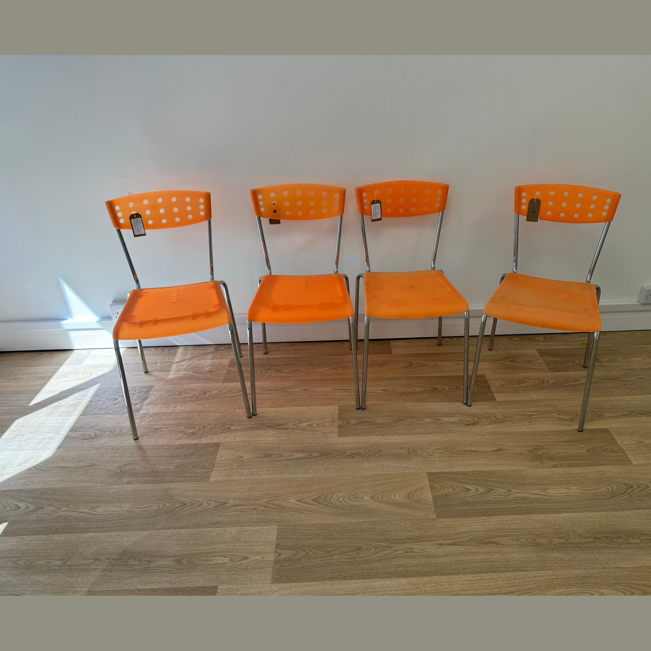 Set of 4 dining chairs designed by Umberto Bertoni, for Deta Casa.
