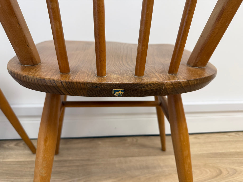 A pair of Vintage Ercol Model 400 dining chairs.