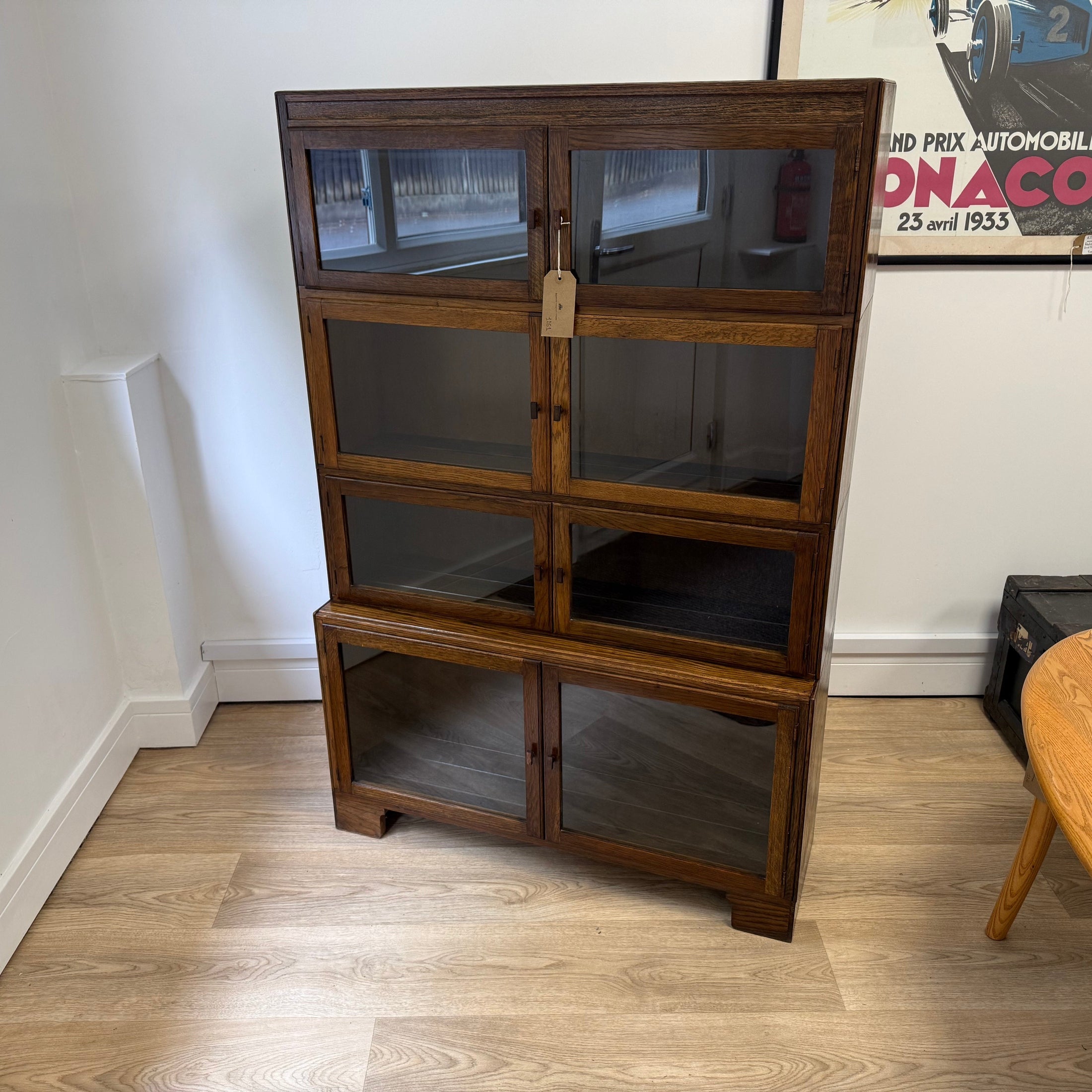 Vintage Minty of Oxford glazed bookcase