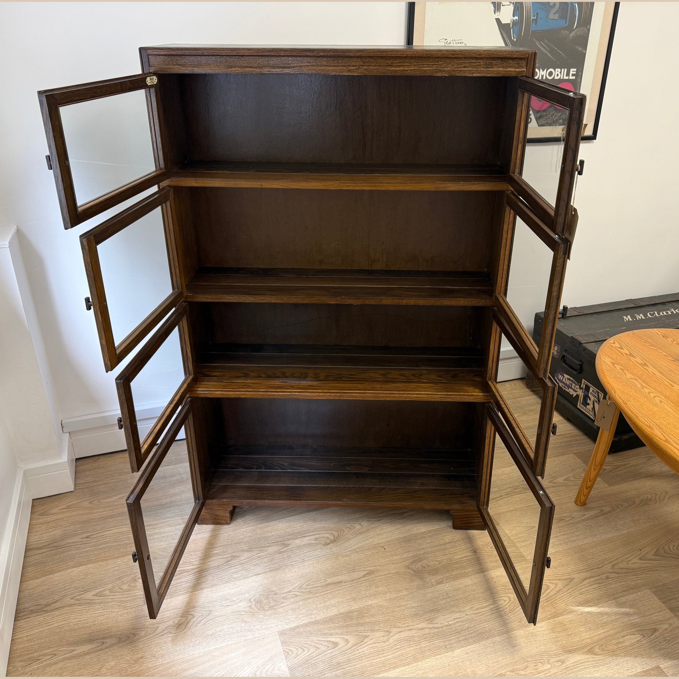 Vintage Minty of Oxford glazed bookcase