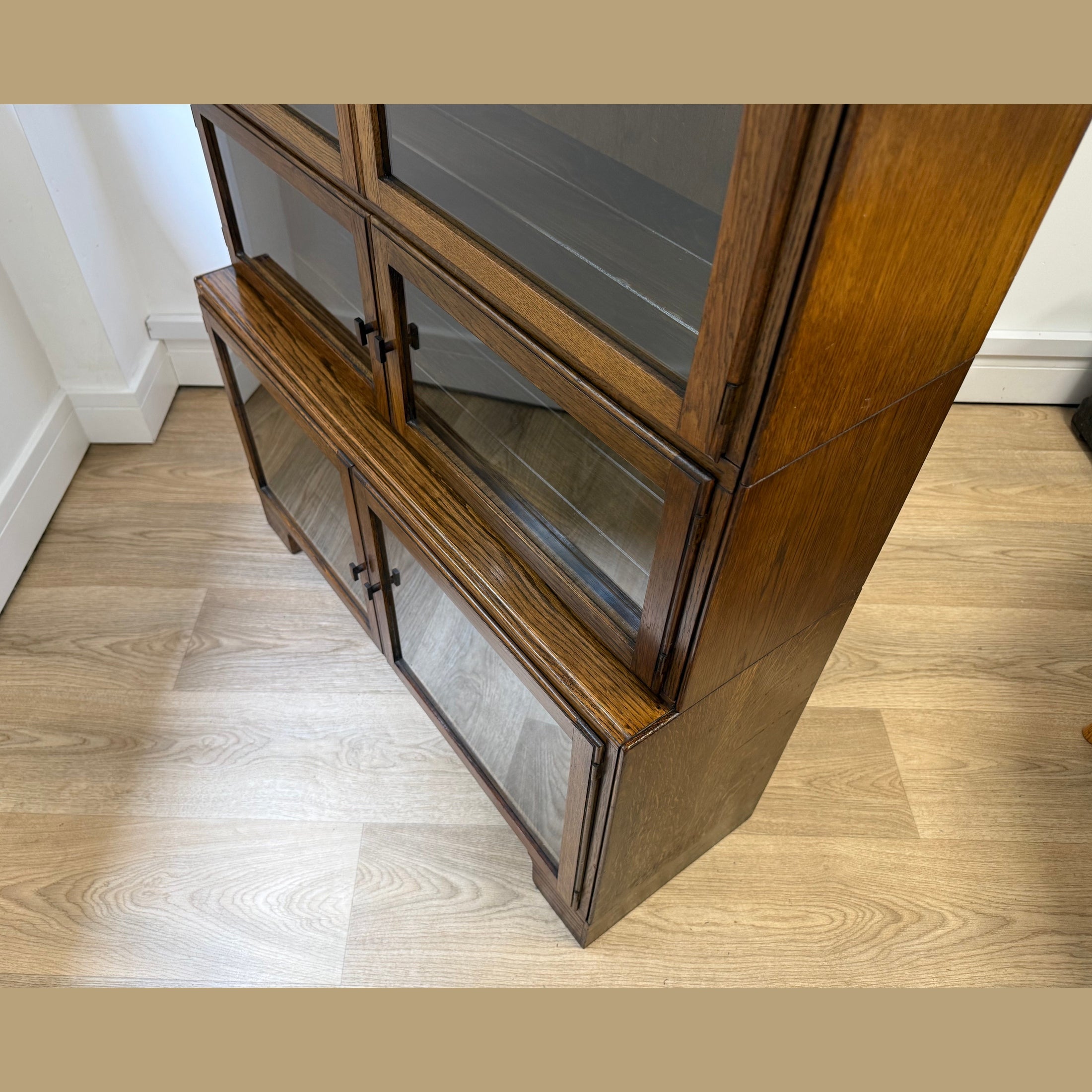 Vintage Minty of Oxford glazed bookcase