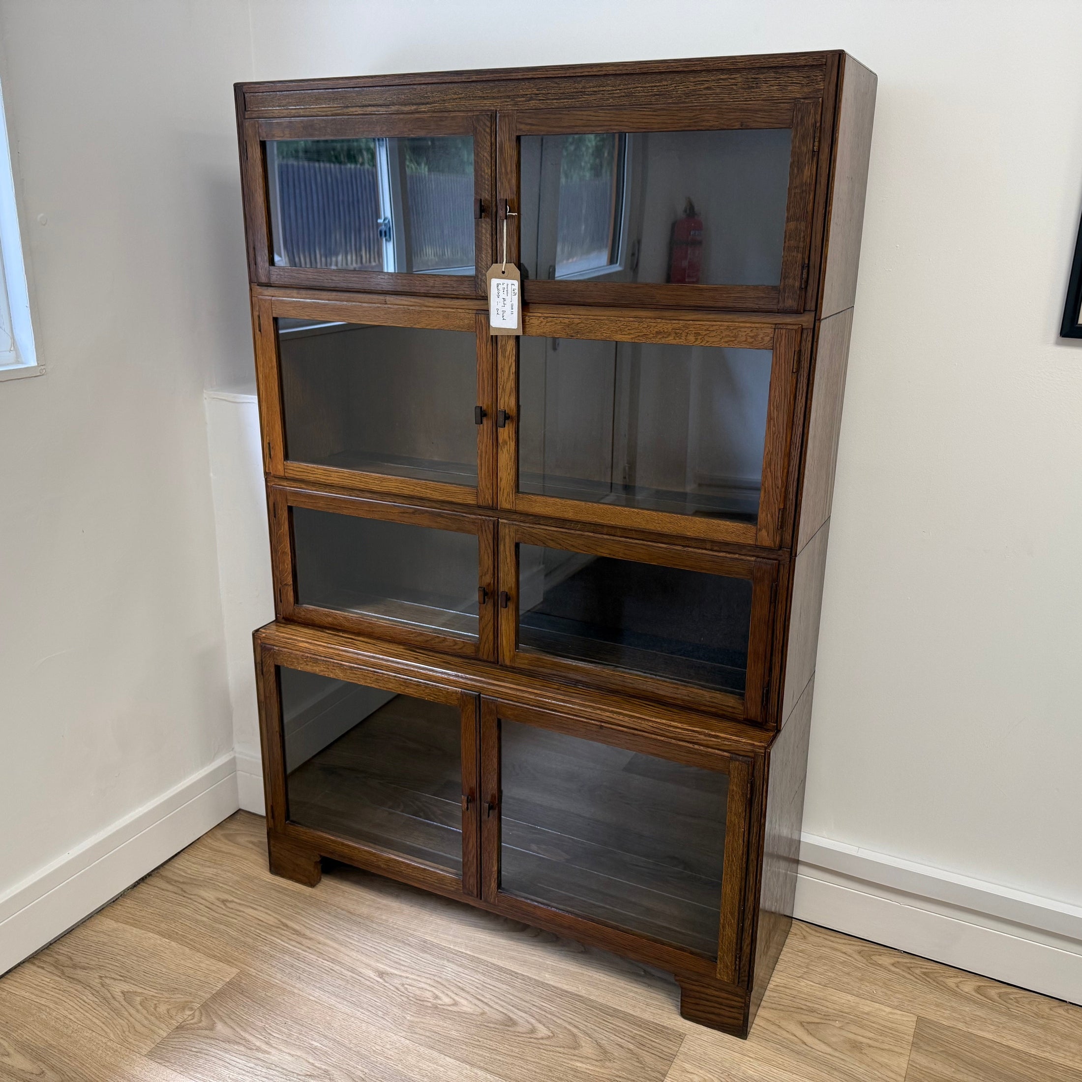Vintage Minty of Oxford glazed bookcase