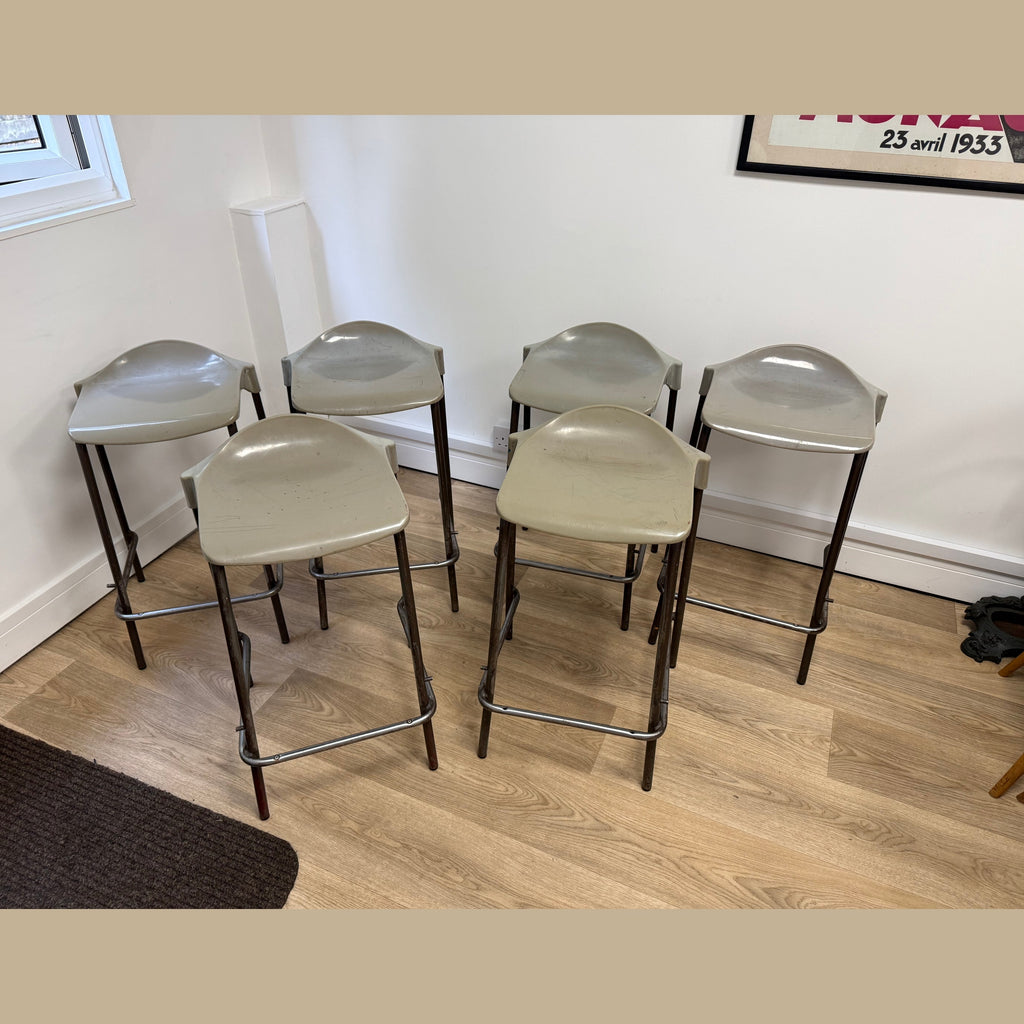 Vintage GLC stacking stools by Steelux