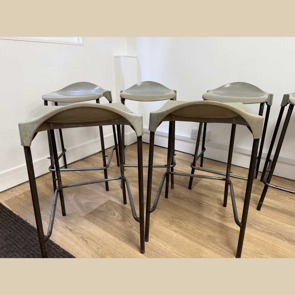 Vintage GLC stacking stools by Steelux