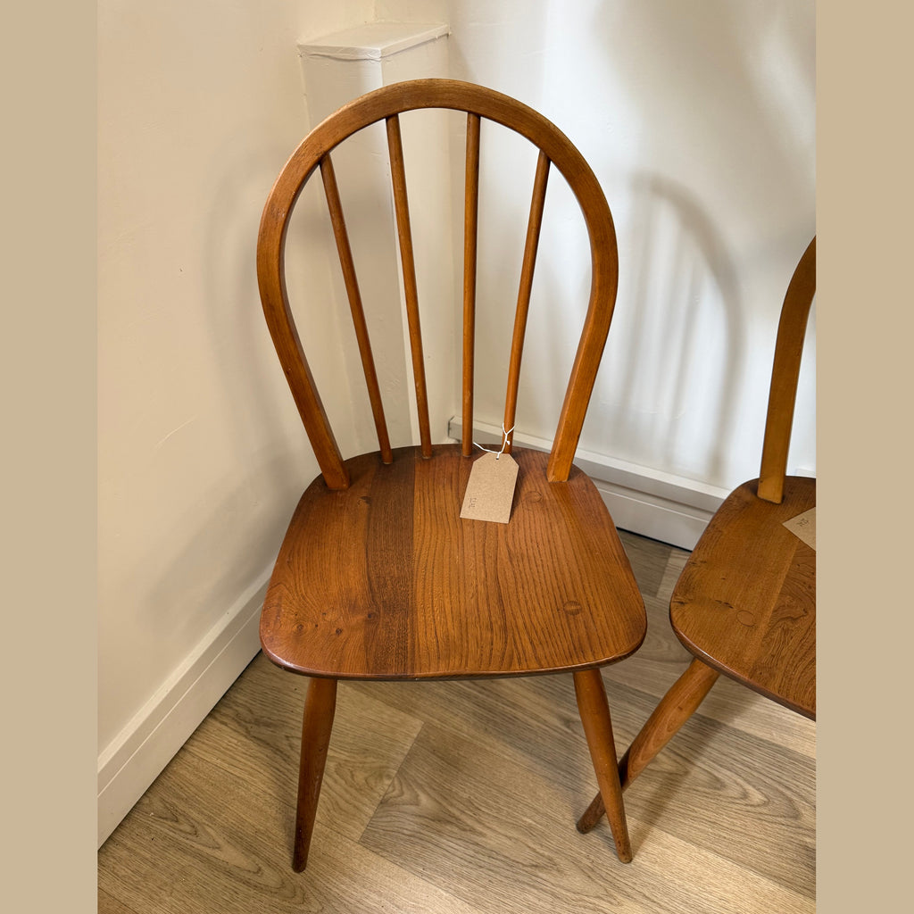 Vintage Ercol Model 400 hoop back chairs