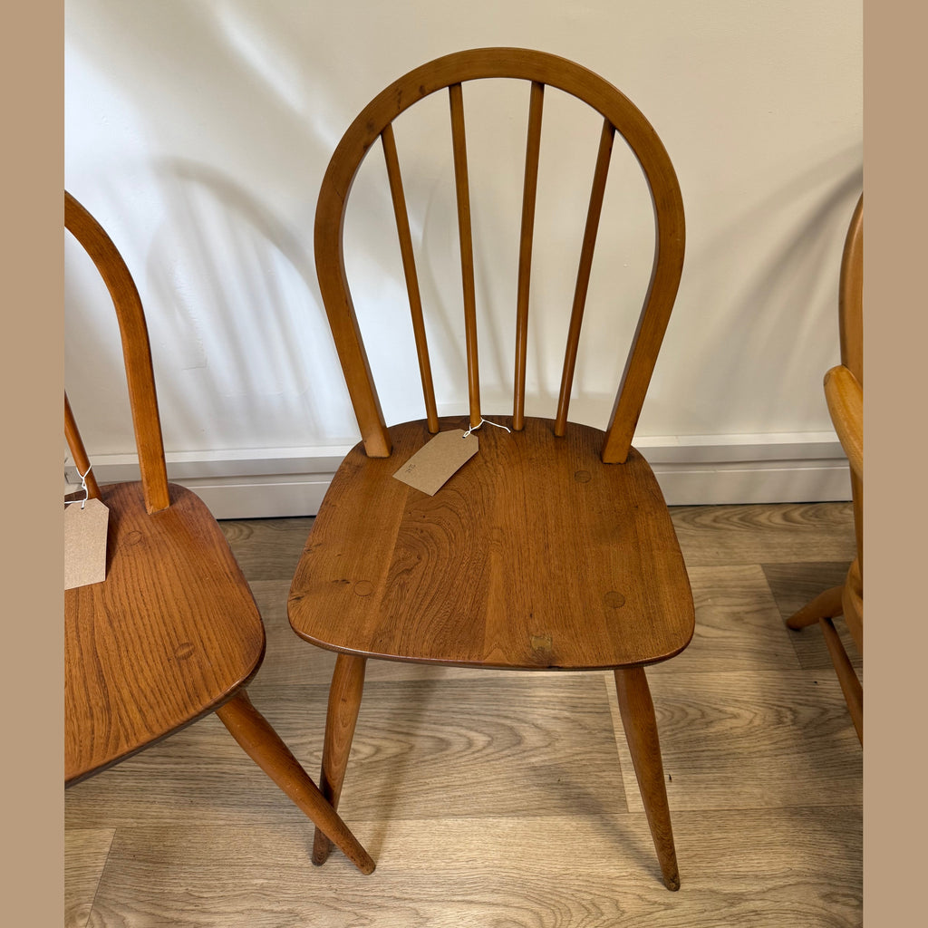 Vintage Ercol Model 400 hoop back chairs
