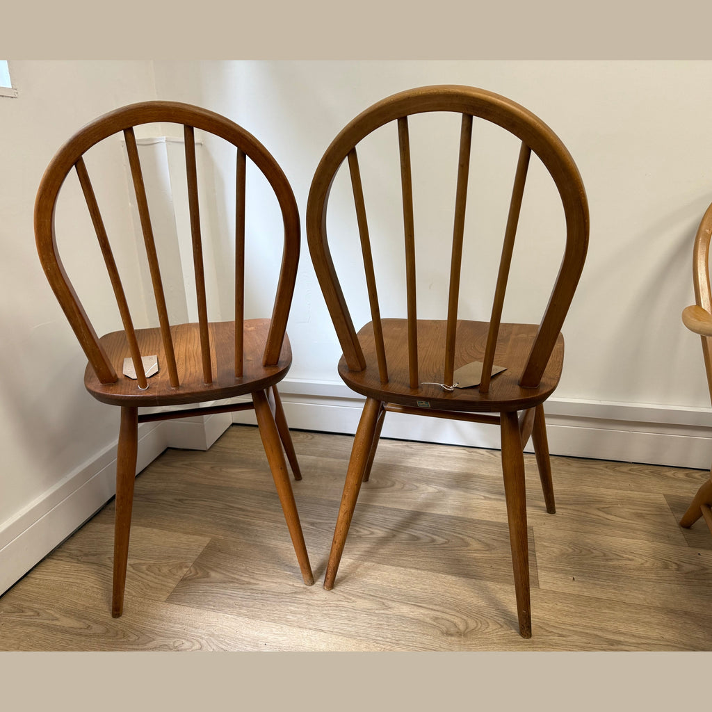 Vintage Ercol Model 400 hoop back chairs