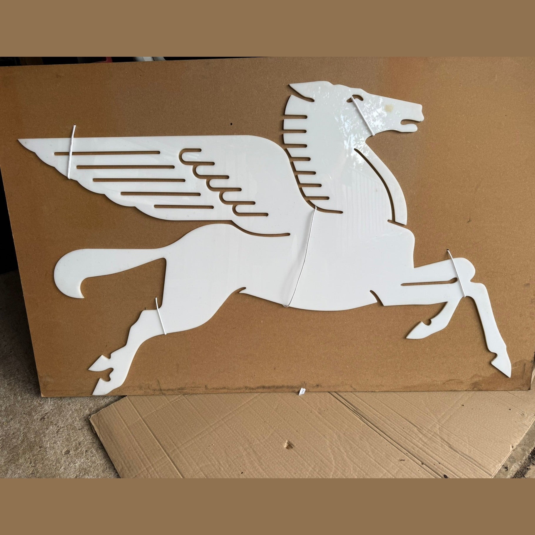 Vintage plastic Pegasus wall display.