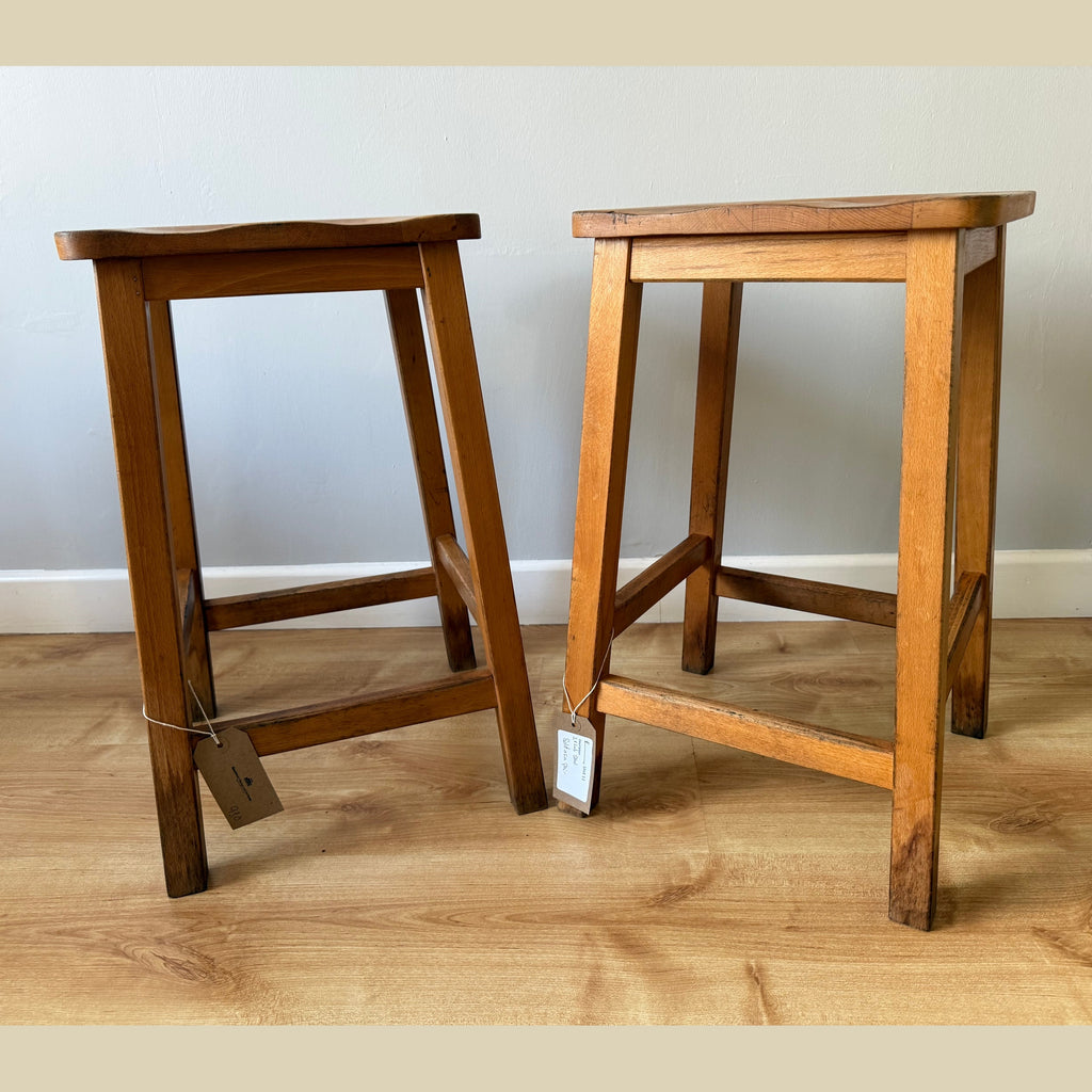 Vintage wooden lab/engineering stools