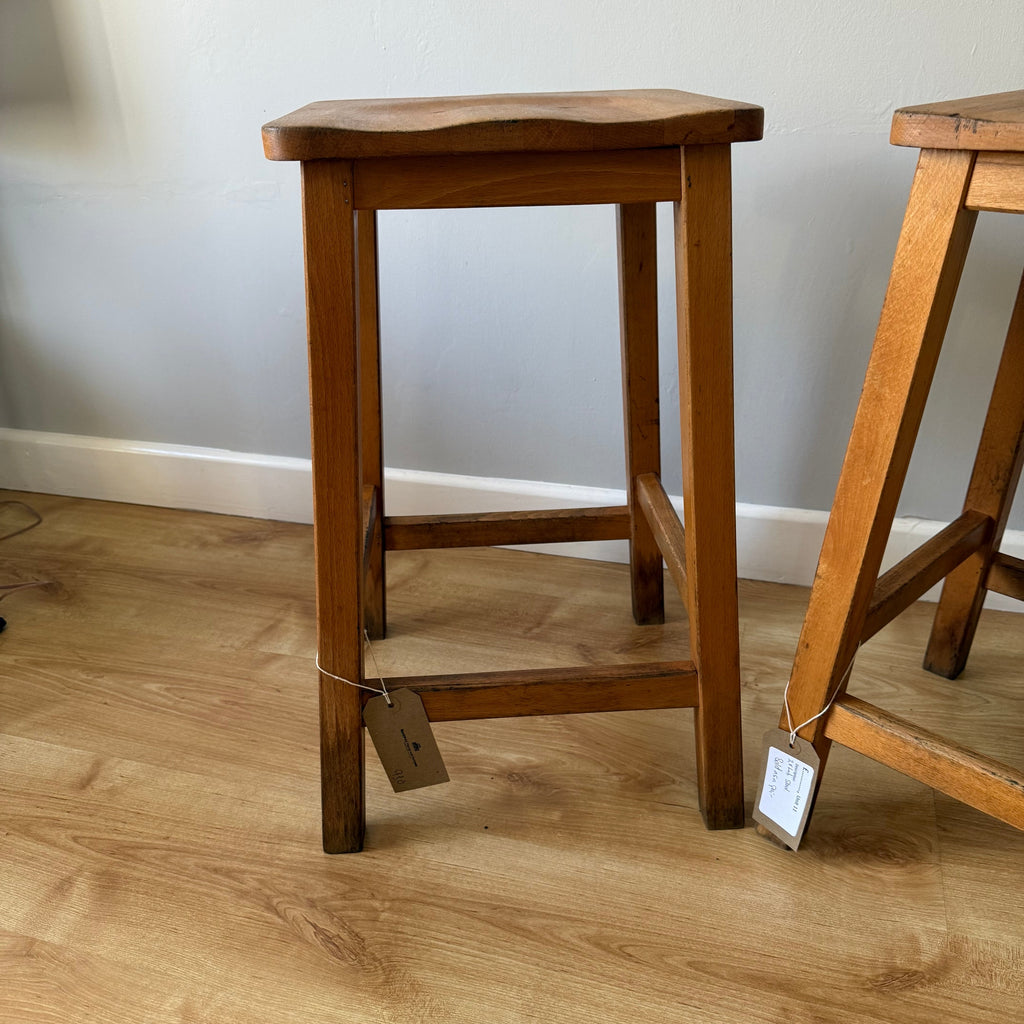 Vintage wooden lab/engineering stools