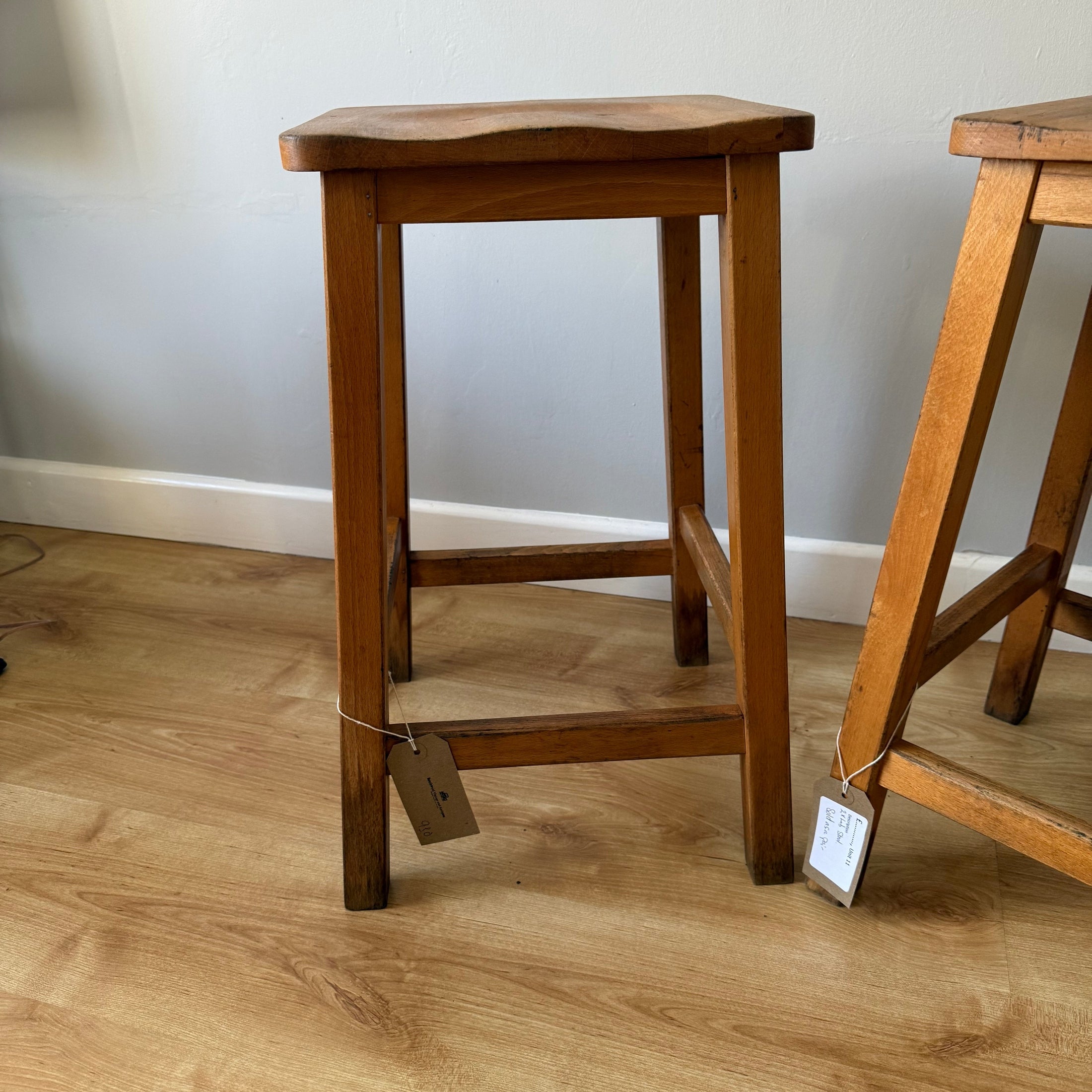 Vintage wooden lab/engineering stools