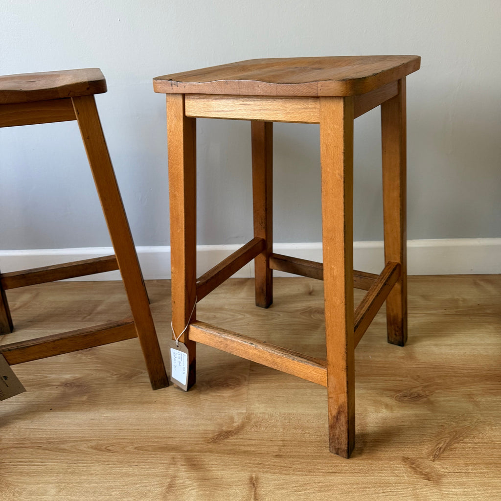 Vintage wooden lab/engineering stools