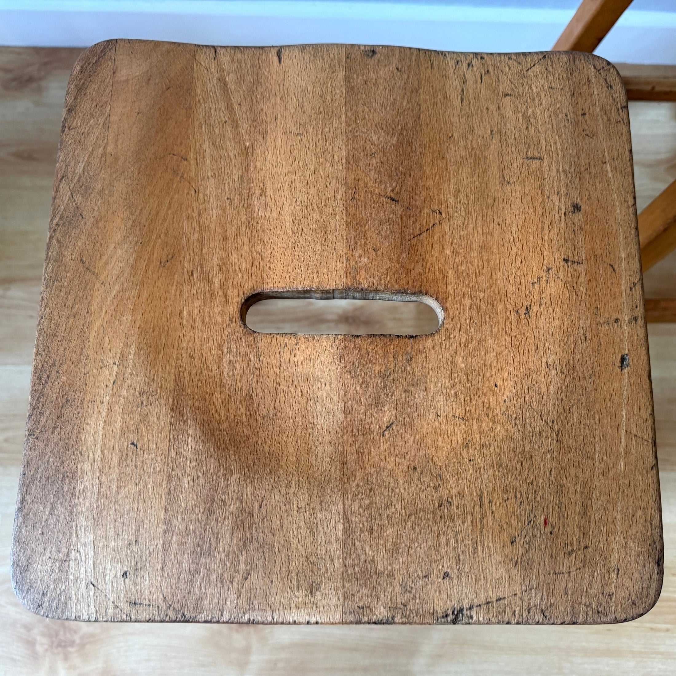 Vintage wooden lab/engineering stools