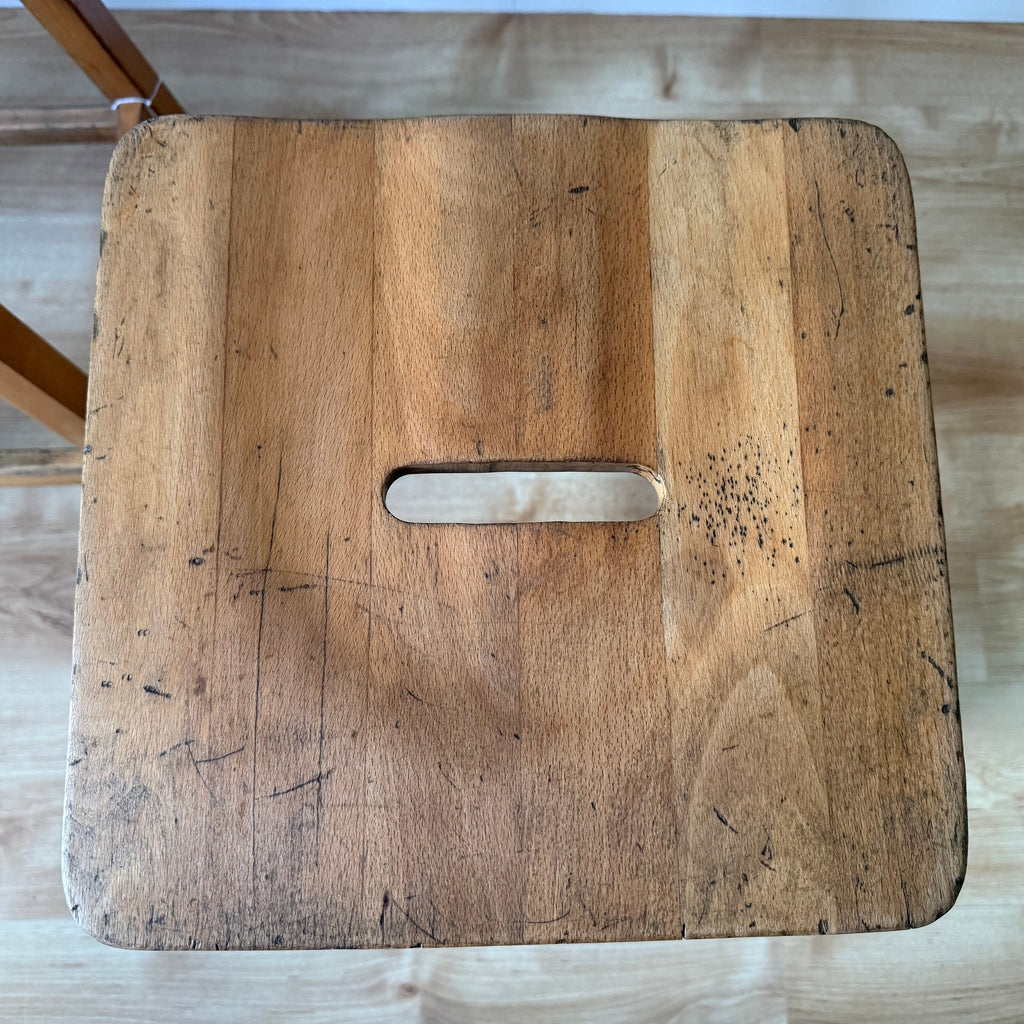 Vintage wooden lab/engineering stools
